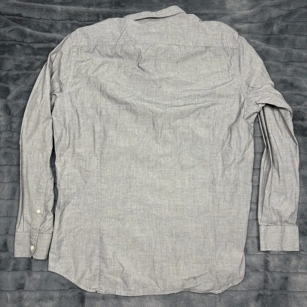 Banana Republic Mens XL Gray Stretch Tailored Slim Fit Button Down Shirt 8088